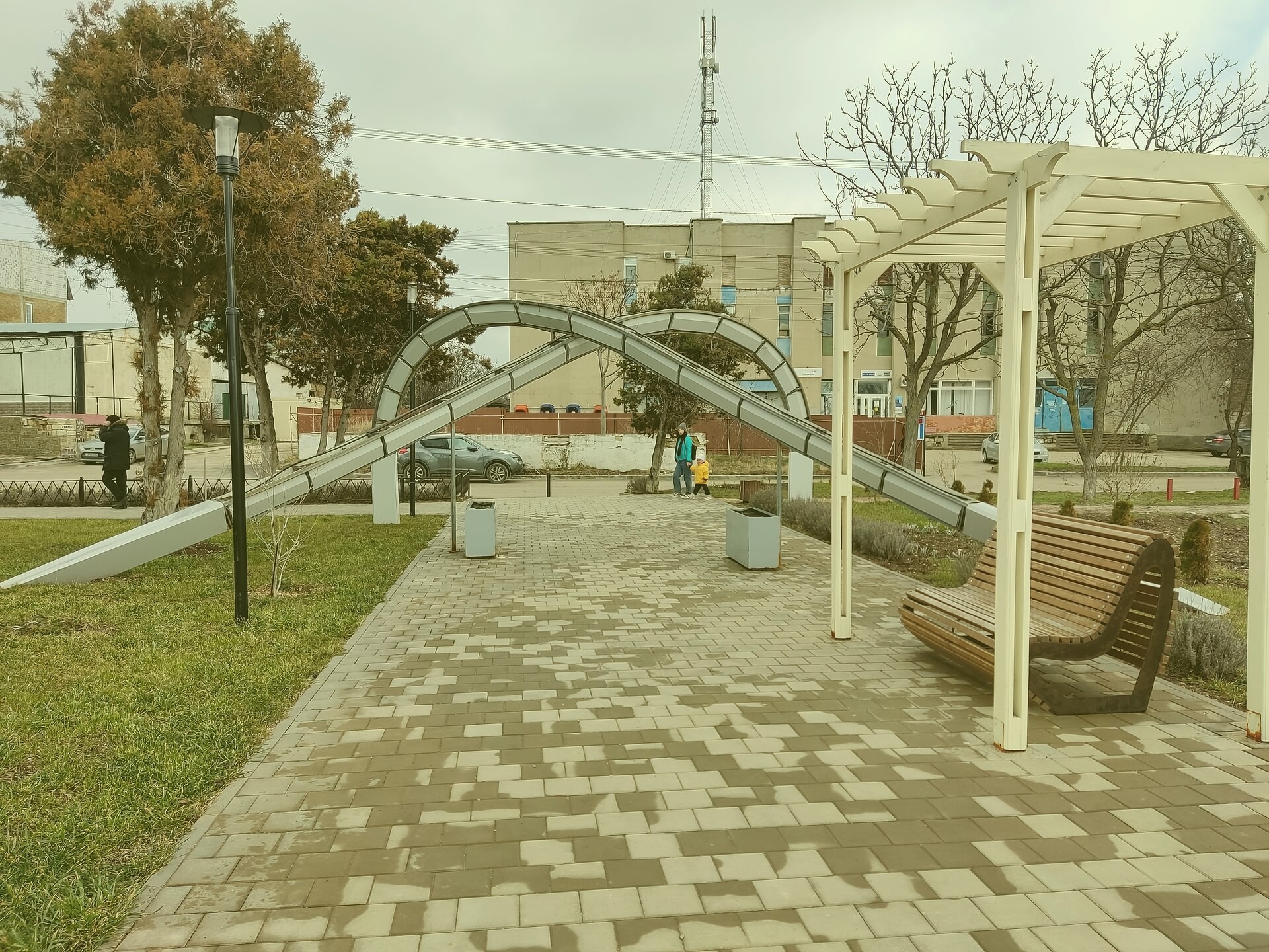 View of the Smith Bridge, Charlesview, Albania. Photographed 2025-08-09.