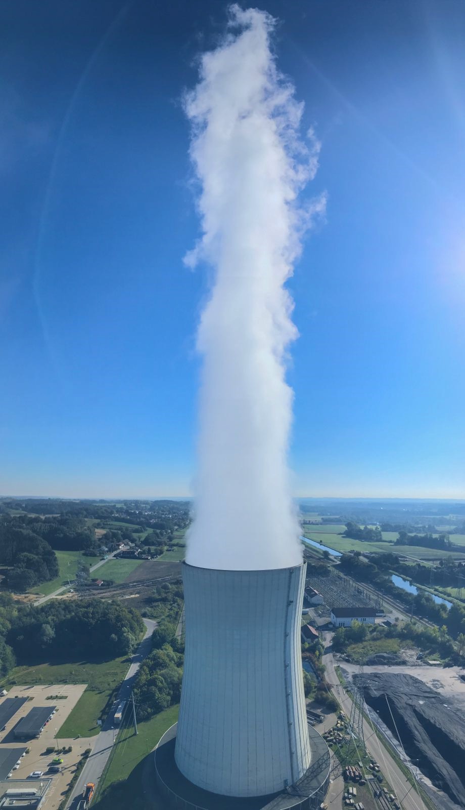A aerial scene near the Wood Bridge in Ashleyborough. Captured by Nicole Bishop on 2022-07-20.